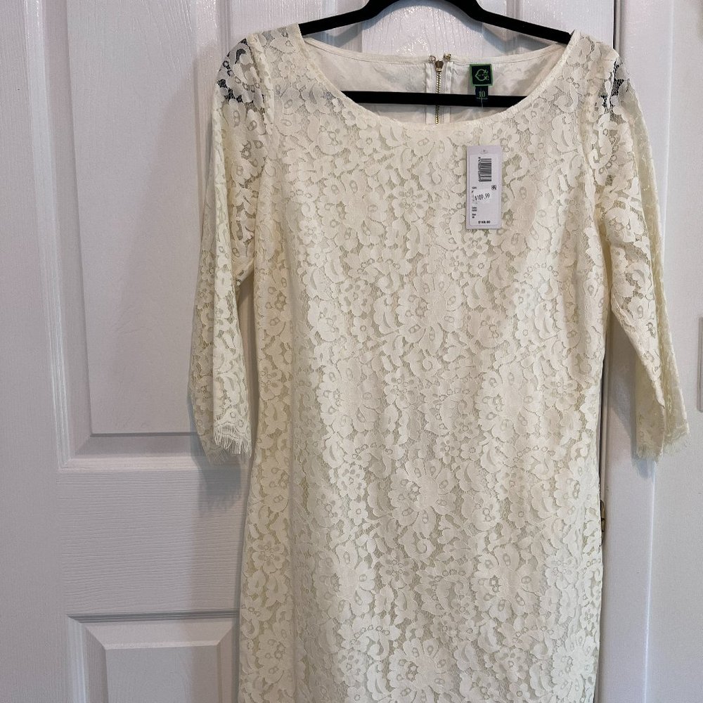 C WONDER CREAM LACE DRESS